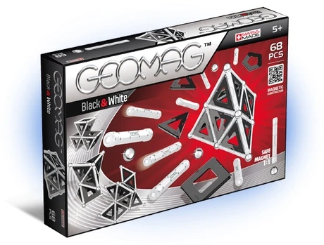 Geomag Panels Juodas&Baltas 68 pcs neodimio magnetinis žaislas 68 vnt Multi spalvos
