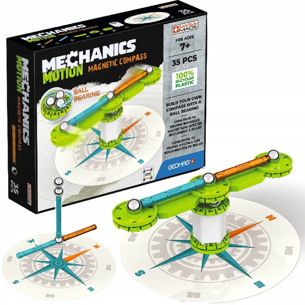 Trefl GEOMAG KOMPAS magnetiniai blokeliai, magnetinio lauko konstrukcijos, 35 vnt. NAUJIENA