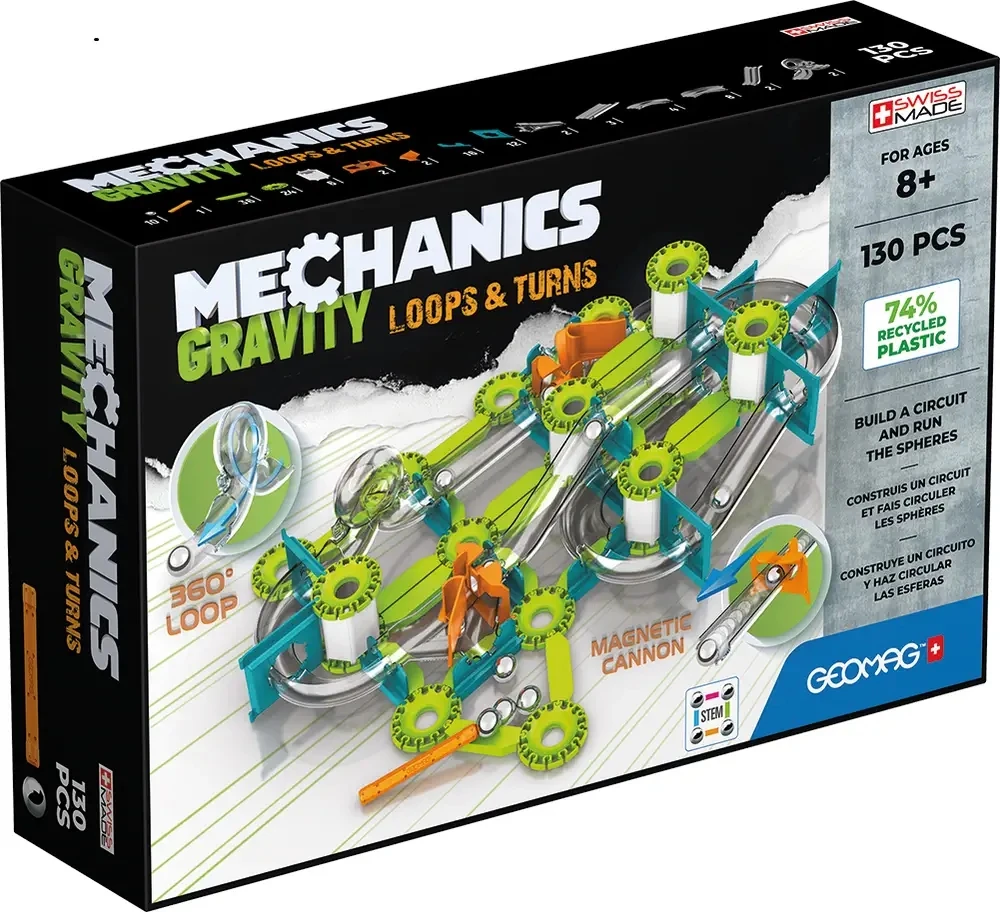 Mechanika Gravitacijos kilpos ir posūkiai magnetinės plytos 130 vienetų GEOMAG GEO-763