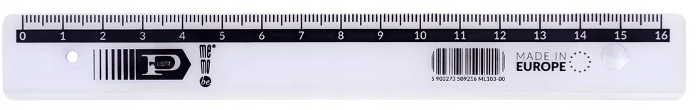 Geometrijos priemonių rinkinys MemoBe 16 cm, 4 dalys
