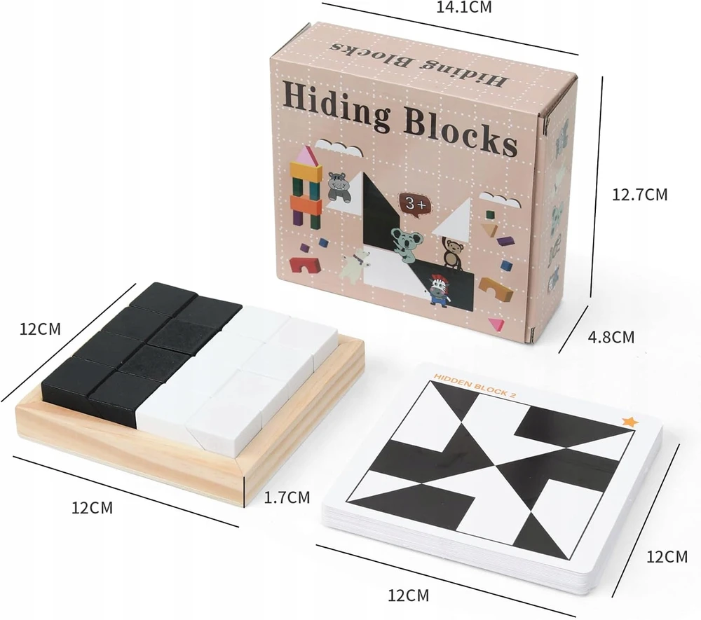 GEOMETRINĖS MEDINĖS KONSTRUKCIJOS KLUOKLIAI MONTESSORI DĖLĖS VAIKŲ ANKSTYVOJO UGDYMO ŽAISLAS