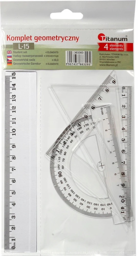 Geometrinis rinkinys 15cm 4 elementai - Titanum