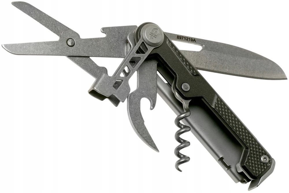 Gerber 31-003829 ArmBar kamštiena, Onikso daugiafunkcis peilis 6,3 cm, juodas, aliuminis