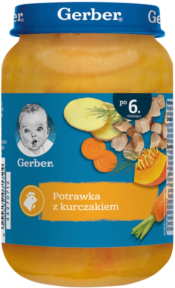Vaikiška tyrelė GERBER su višta ir daržovėmis 190g