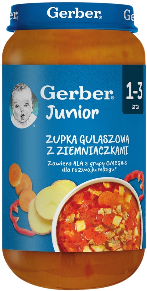 Gerber vakarienė Guliašo sriuba su bulvėmis nuo 12 mėnesių 250 g