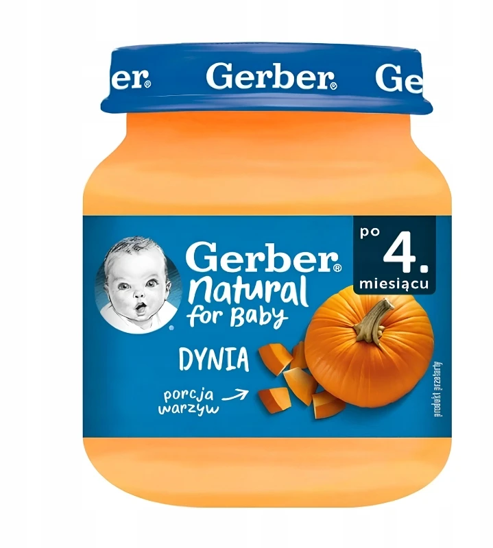 Gerber vakarienė kūdikiams ir vaikams Moliūgų tyrė nuo 4 mėnesių 125 g