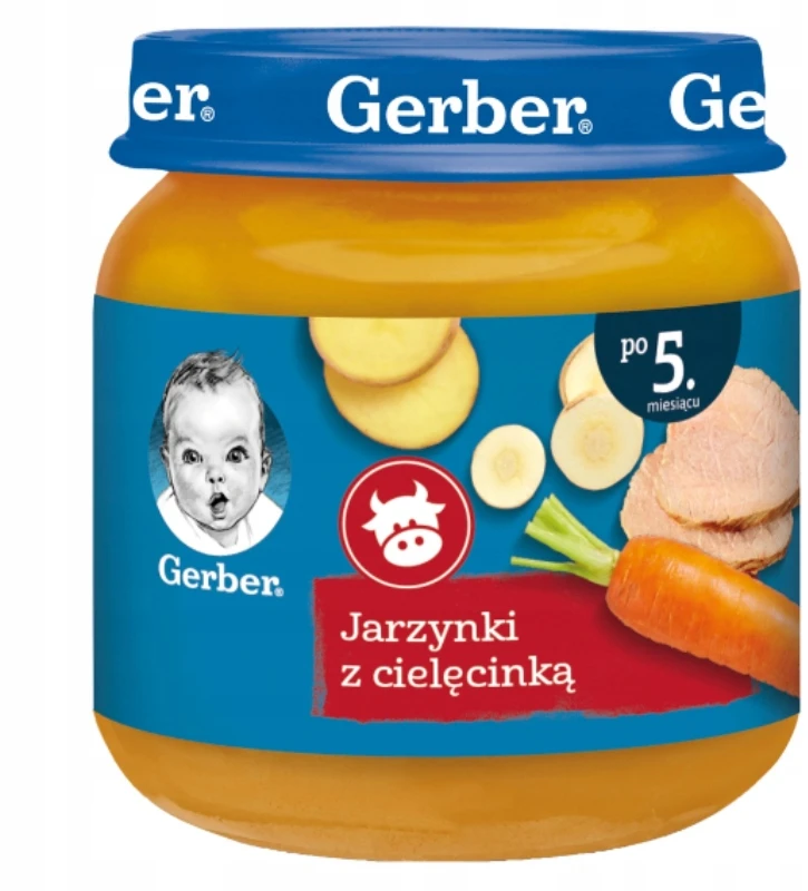 Gerber vakarienė kūdikiams po 5 mėnesio 6x 125 g skonių mišinio vakarienė