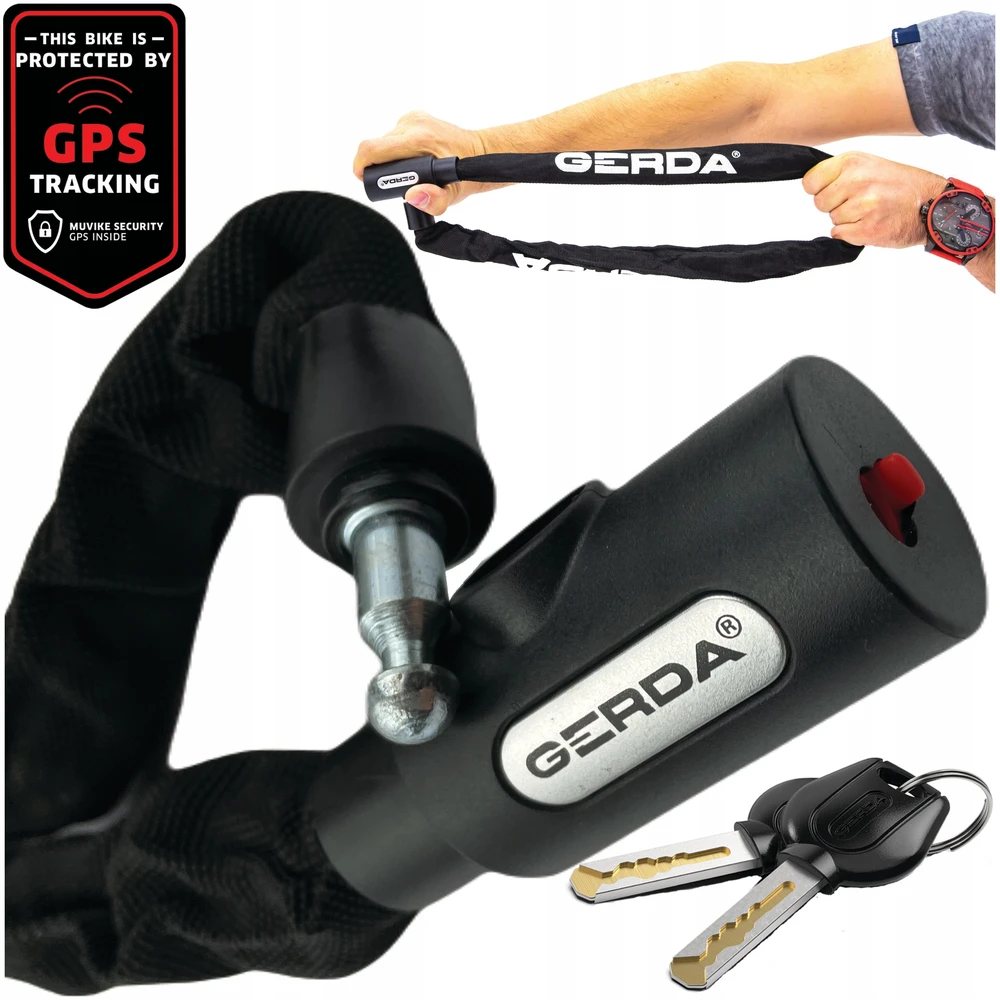 GERDA CONTRA užsegimas 1200/6V juoda grandinėlė