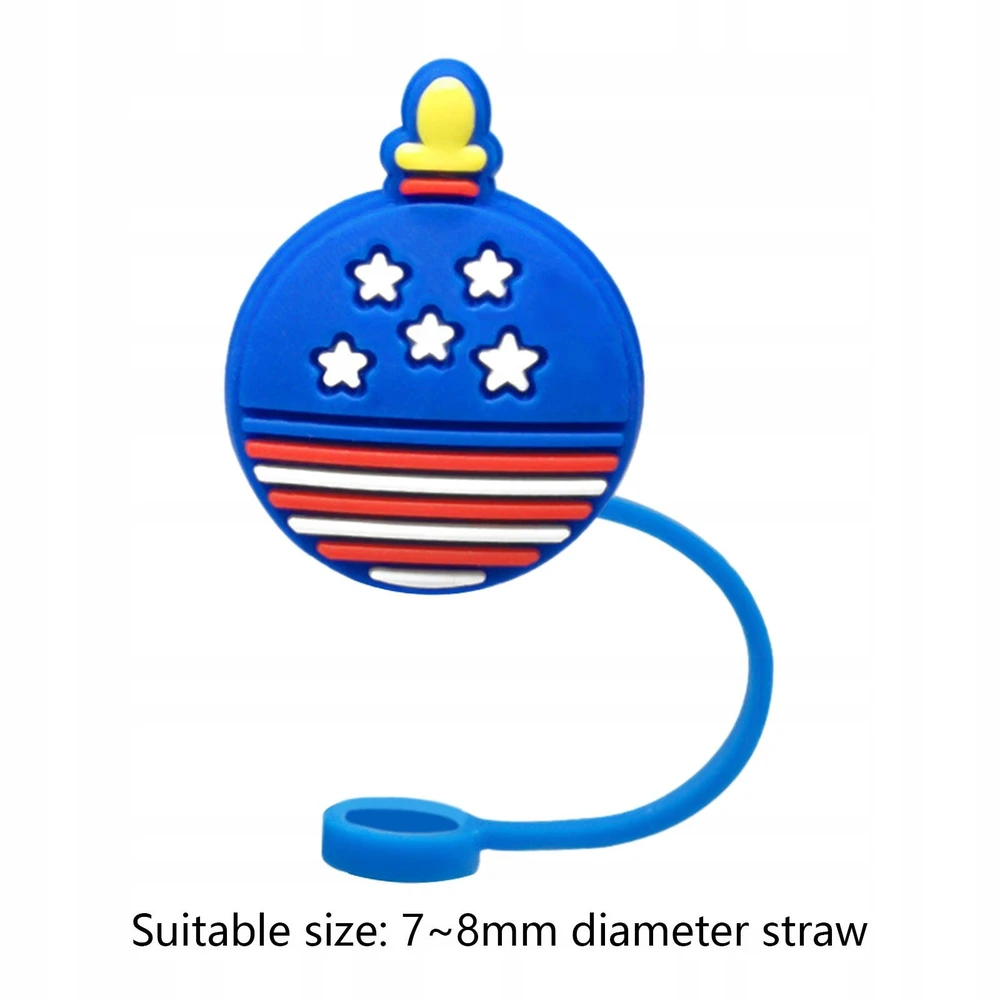 Geriamojo šiaudų dangtelis, nepraleidžiantis sandarumo virtuvės Creative Silicone Star Straw Tips