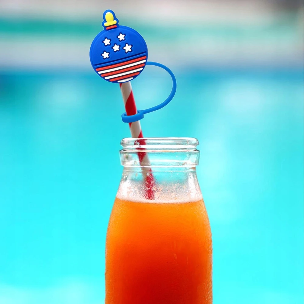 Geriamojo šiaudų dangtelis, nepraleidžiantis sandarumo virtuvės Creative Silicone Star Straw Tips