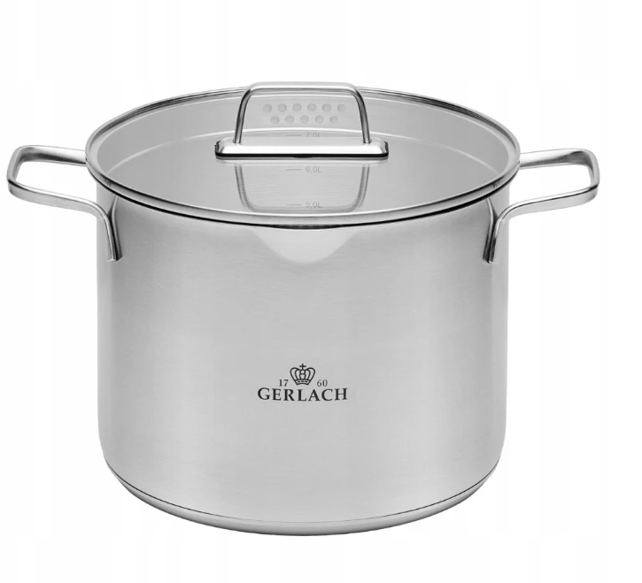 GERLACH AMBIENTE PUODAS 7 l SU DANGIU 24 CM INDUKCIJA