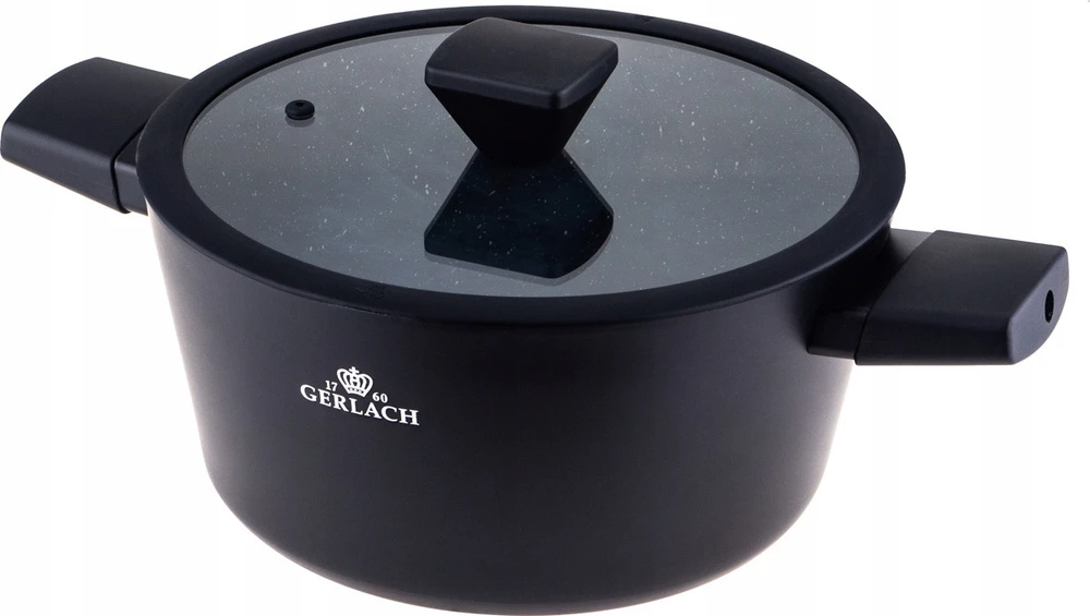 Gerlach Granitex Puodas aluminiowy 24cm Ilag Xera Dur 2 su dangteliu
