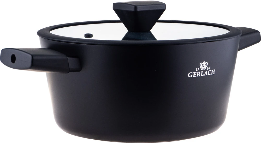 Gerlach Granitex Puodas aluminiowy 24cm Ilag Xera Dur 2 su dangteliu