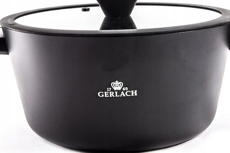 Gerlach Granitex Puodas aluminiowy 24cm Ilag Xera Dur 2 su dangteliu