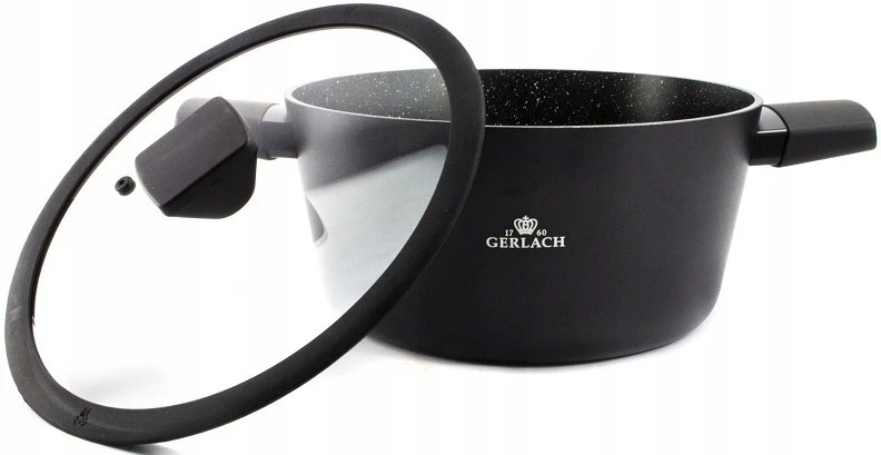 Gerlach Granitex Puodas aluminiowy 24cm Ilag Xera Dur 2 su dangteliu