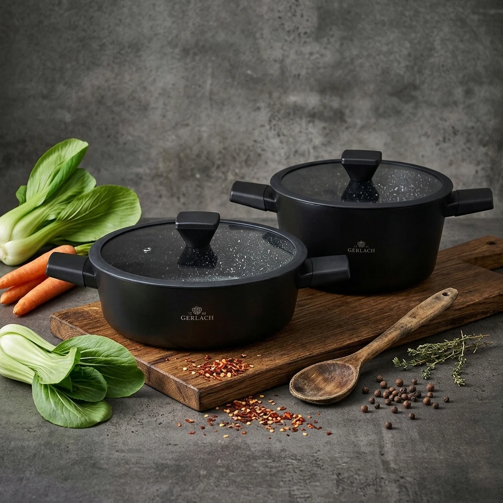 GERLACH GRANITEX PUODAS 4,4 l 28 CM INDUKCINĖ KERAMINĖ DANGA XERA DUR 2