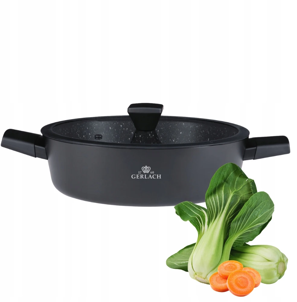 GERLACH GRANITEX PUODAS 4,4 l 28 CM INDUKCINĖ KERAMINĖ DANGA XERA DUR 2
