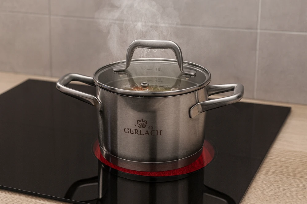 GERLACH MODELIO PUODAS 2,5L SU DANČIU PLIENINIU INDUKCINĖ INDUKCINĖ INDUKCINĖ INDUKCIJA
