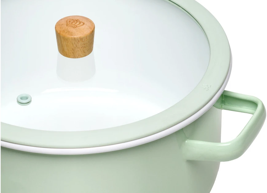 Gerlach Natur emaliuotas puodas 24 cm, 5l, žalias