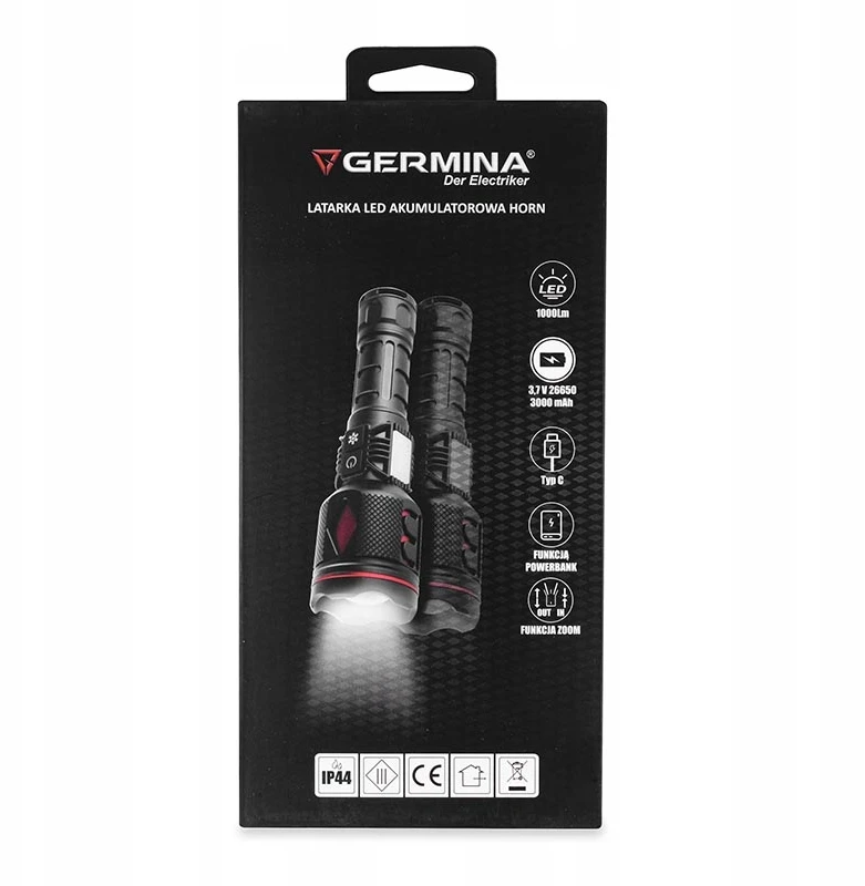 Germina Žibintuvėlis Duronic Žibintuvėlis LED akumuliatorinė Horn GW-0149