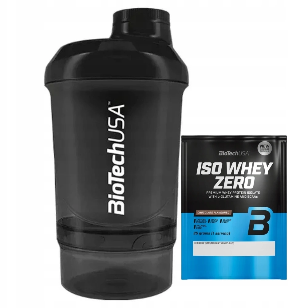 Gertuvė BioTechUSA Sporto Šeikeris Wave+ Nano 300+150 ml Juodas