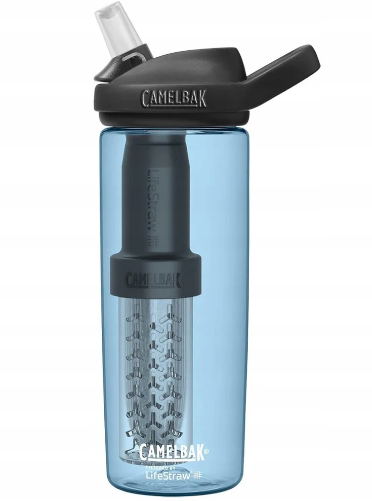 Gertuvė Bottle with filter CamelBak eddy+ 600ml, filtered by LifeStraw, True Mėlyna