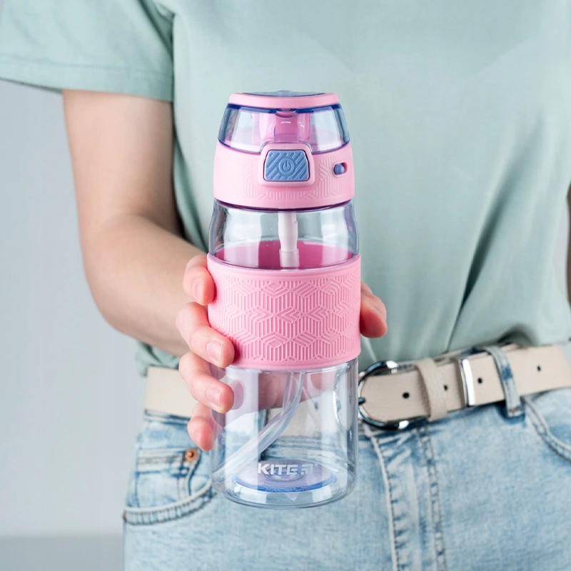 Gertuvė Kite, 600ml, su užrakinamu dangteliu, rožinės sp. tritano plastikas