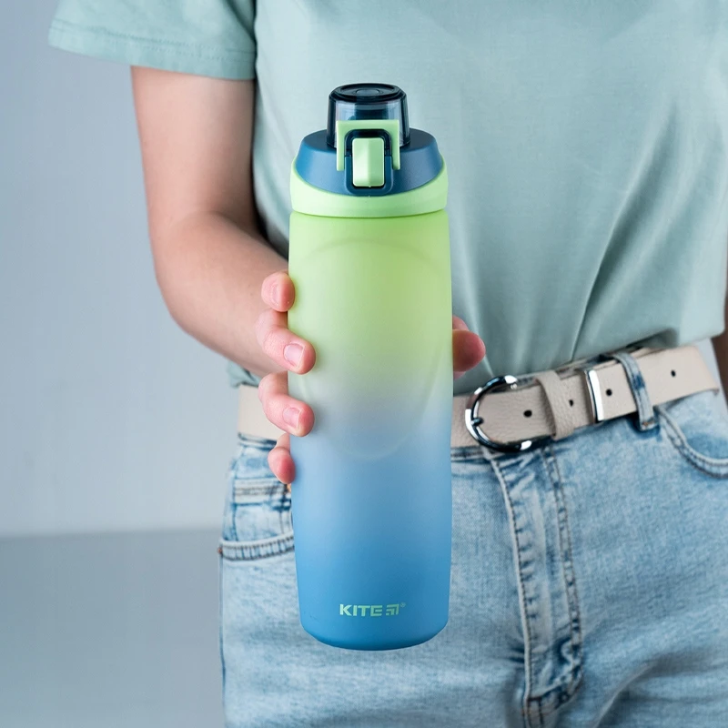 Gertuvė Kite, 760ml, su užrakinamu dangteliu, mėlynos/žalios sp. tritano plastikas