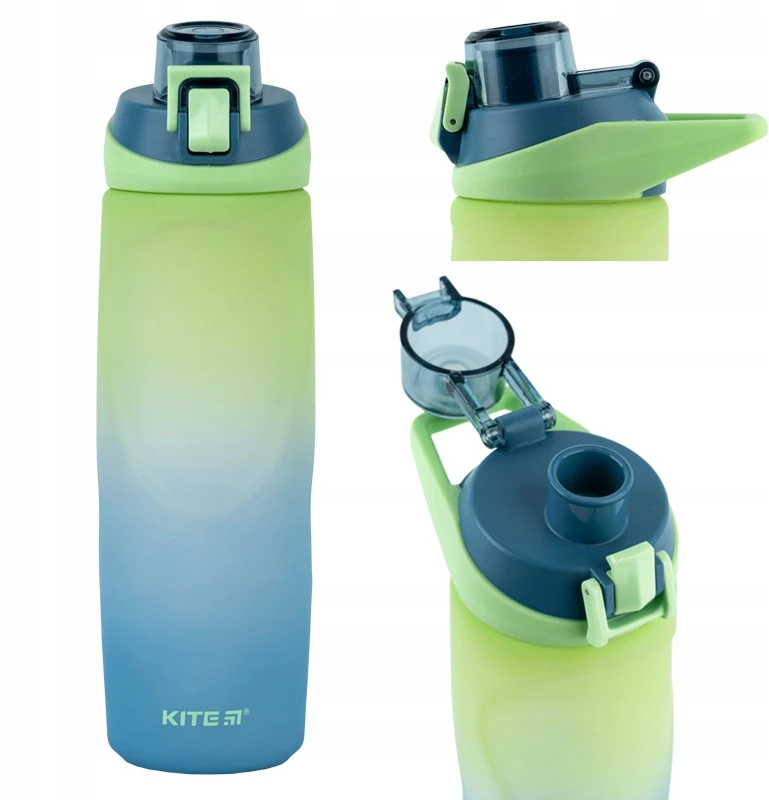 Gertuvė Kite, 760ml, su užrakinamu dangteliu, mėlynos/žalios sp. tritano plastikas