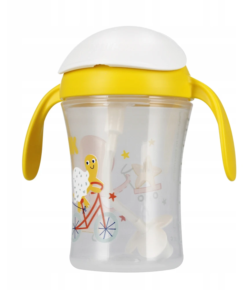 Gertuvė NUK Motion Cup, geltona, 8+ mėn, 230 ml