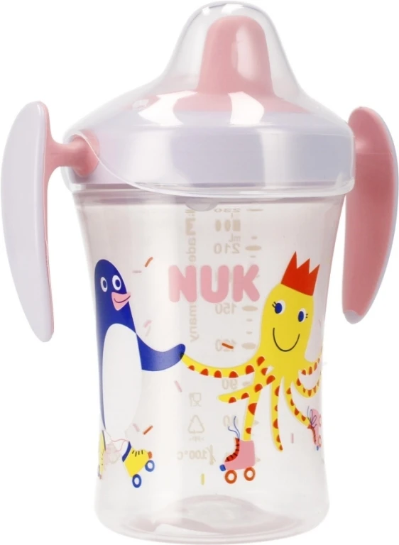 Gertuvė NUK Trainer Cup, rožinė, 6+ mėn, 230 ml