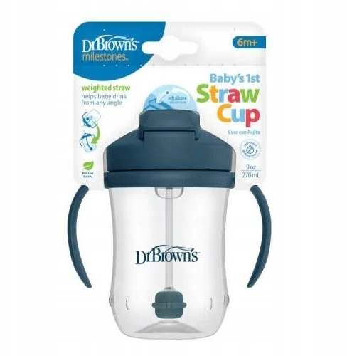 Gertuvė su šiaudeliu Dr. Brown's TC91105, 6 mėn+, 270 ml
