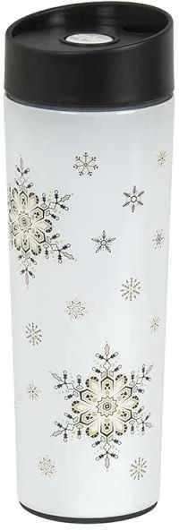 Gertuvė-termosas 340 ml ART DECO balta/juoda spalva Ambition 66700