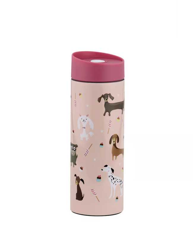 Gertuvė-termosas 350 ml PETS rausva spalva, šuniukai Ambition 42215