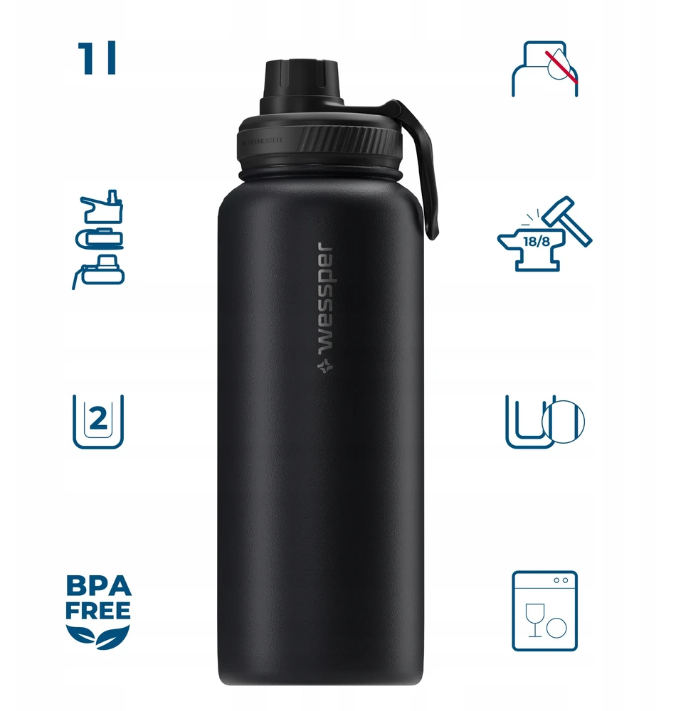 Gertuvė Wessper ActiveMax Steeline, 1000ml