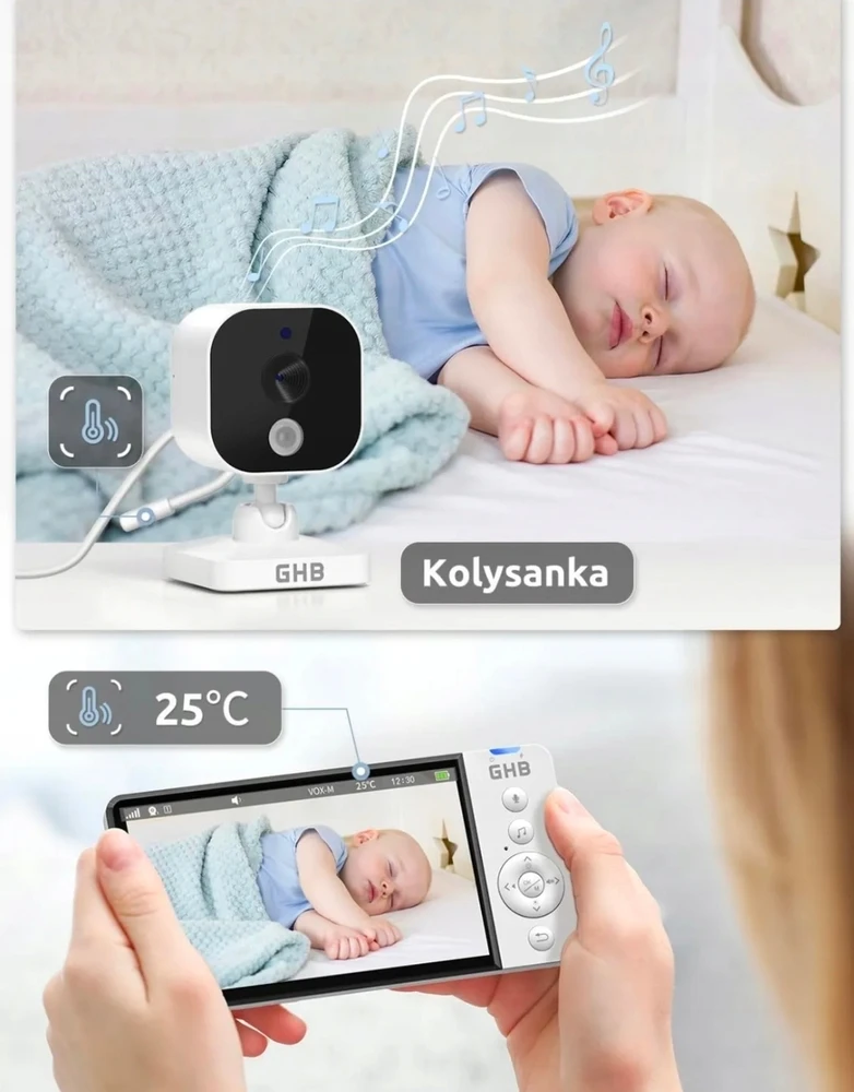 GHB ABM700 elektroninis kūdikio monitorius