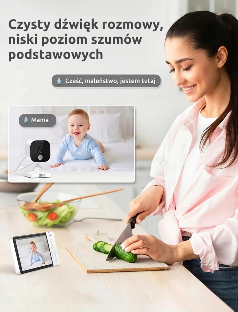 GHB ABM700 elektroninis kūdikio monitorius