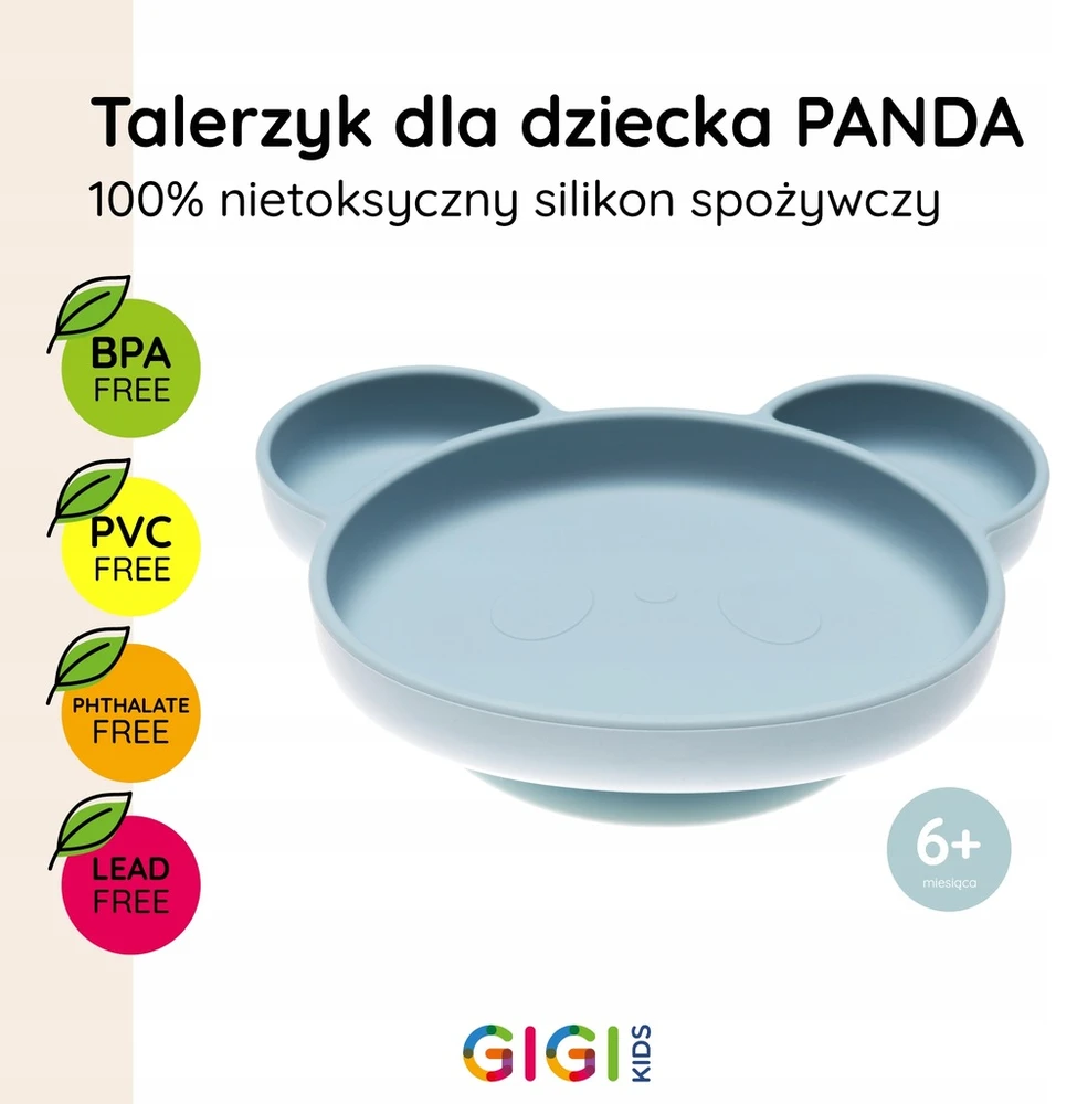 Gigi Kids Silikoniniai indai, lėkštė, dubuo, stalo įrankiai, mėlynas seilinukas