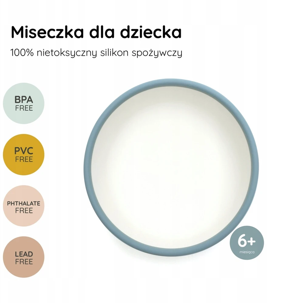 Gigi Kids Silikoninis dubuo vaikams ir kūdikiams dubuo 500 ml be BPA Mėlynas