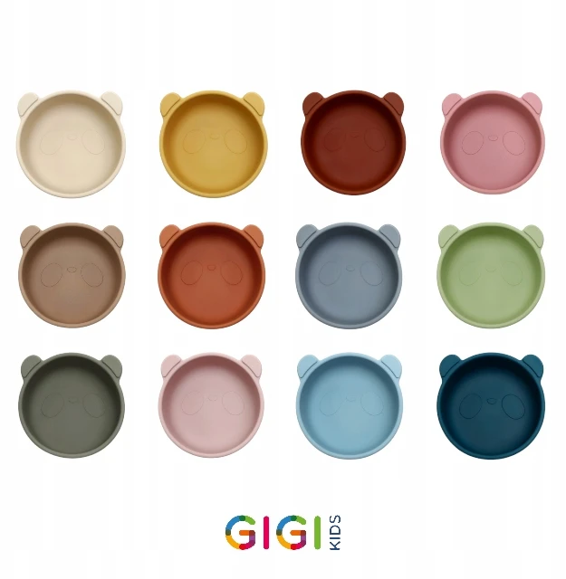 Gigi Kids Silikoninis dubuo vaikams su siurbimo taurele, mėlynas