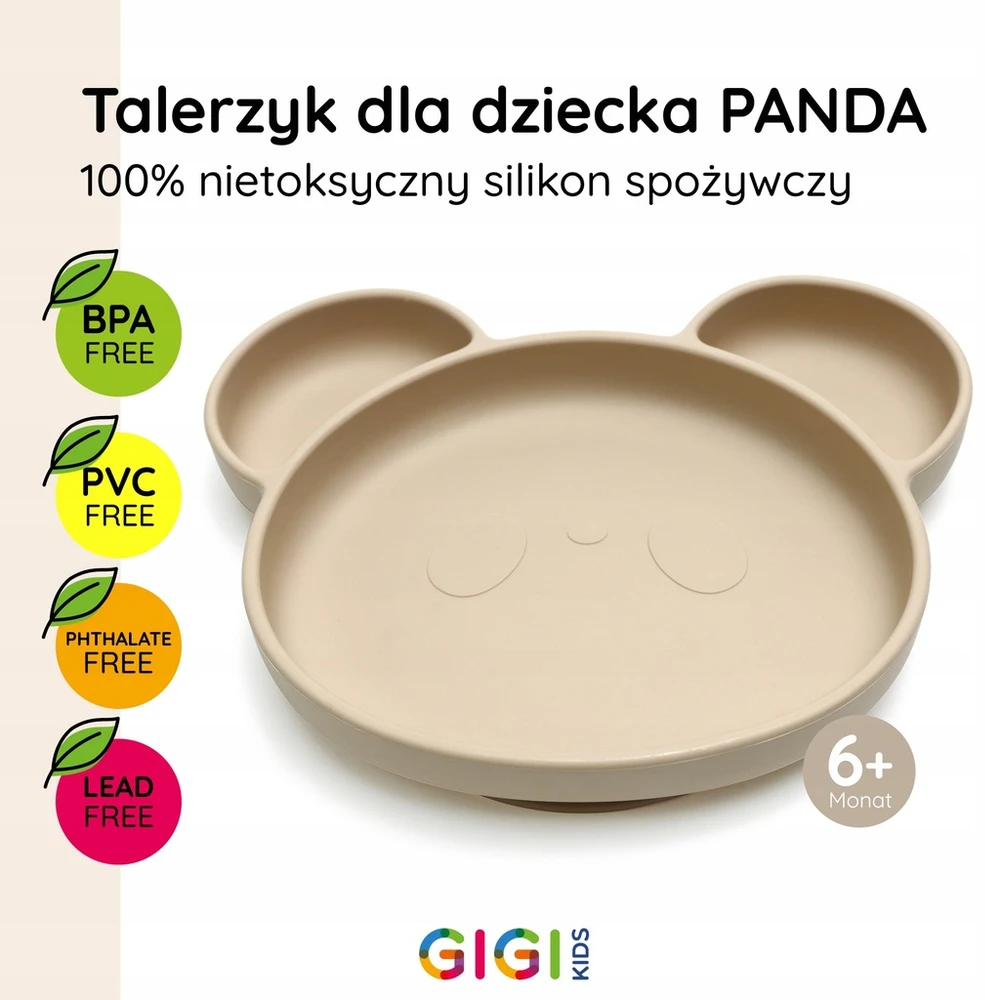Gigi Kids Silikoninių indų rinkinys, lėkštė, dubuo, stalo įrankiai, seilinukas, baltas ekru