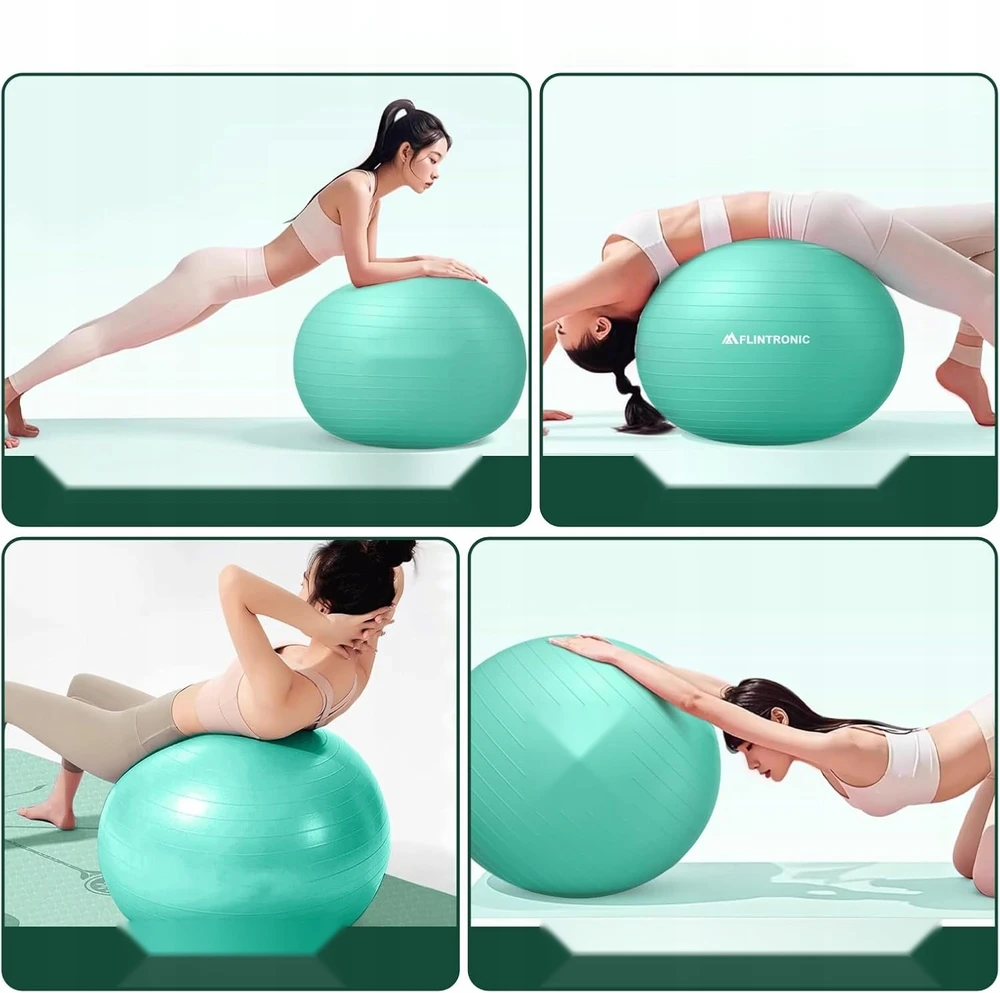 GIMNASTINIS Kamuolys 55 cm JOGA PILATES FITNESO PRATIMAS STABILUMO BALANSAVIMAS