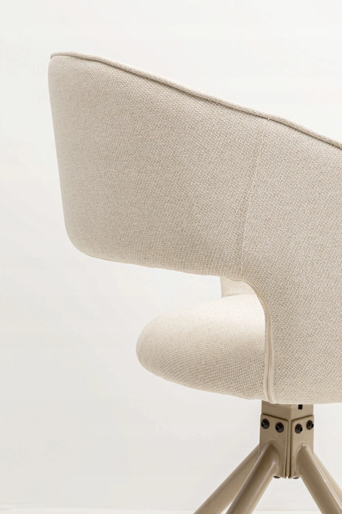 Gina Kare Design pasukama kėdė, smėlio spalvos audinys, biuras, kambarys