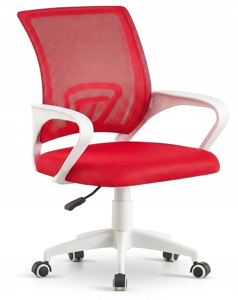 Giosedio Raudona Fotel biurowy Obrotowy ergonomiczny, młodzieżowe krzesło NFX001