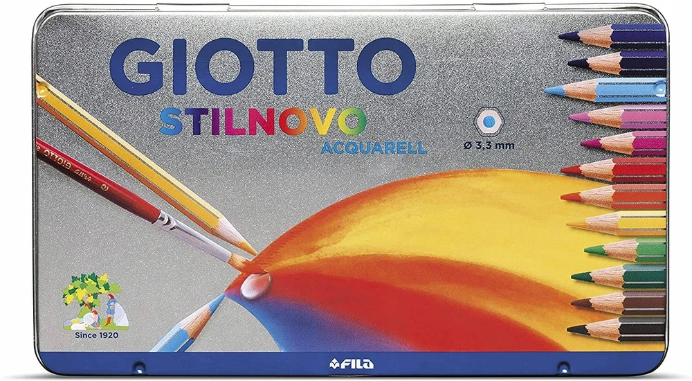 Giotto Akvarel.pieštukai STILNOVO met.dėž 12sp 256200 FILA