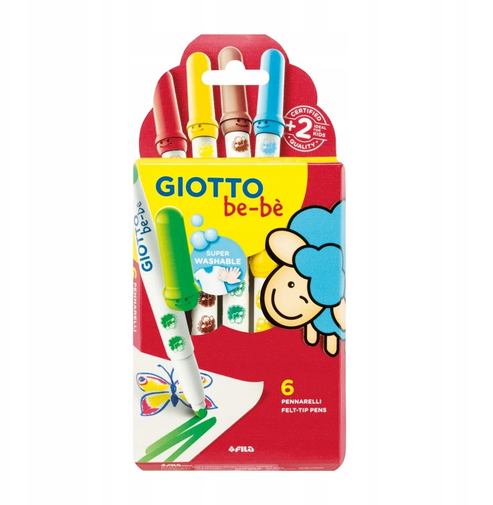 Giotto Bebe Flomasteriai, 6 Spalvos
