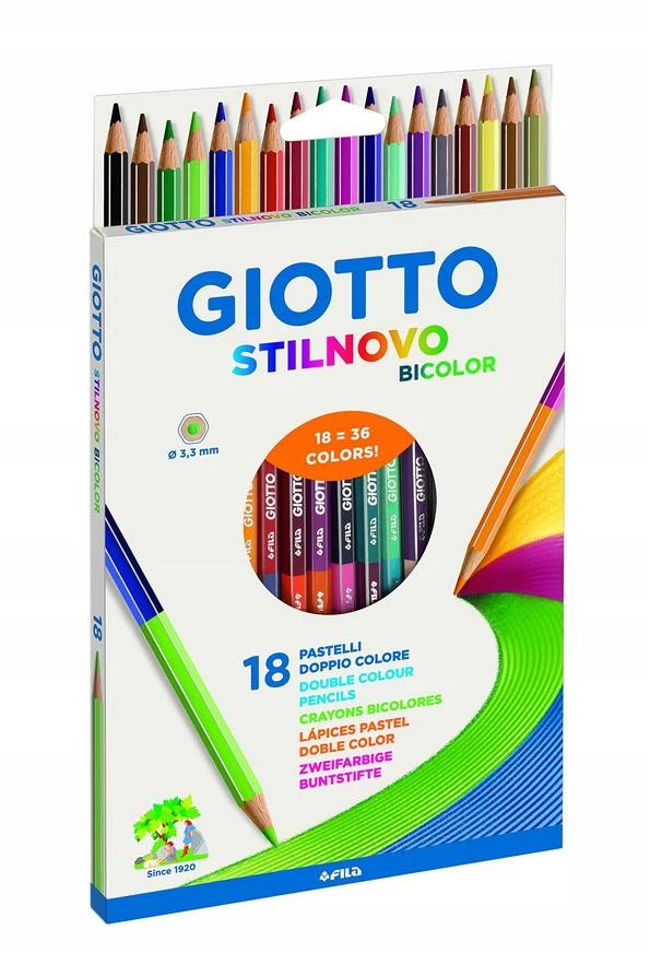Giotto Pieštukai 18 vnt 36sp dvipusiai STILNOVO 25720000 FILA/LYRA