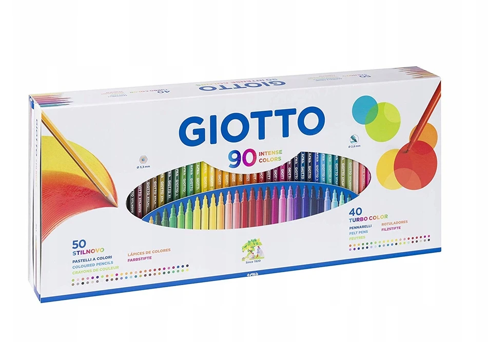 Giotto Rinkinys 50sp pieštukų+40sp flomasterių 257500 FILA