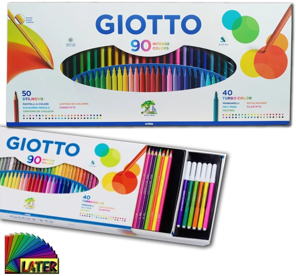 Giotto Rinkinys 50sp pieštukų+40sp flomasterių 257500 FILA