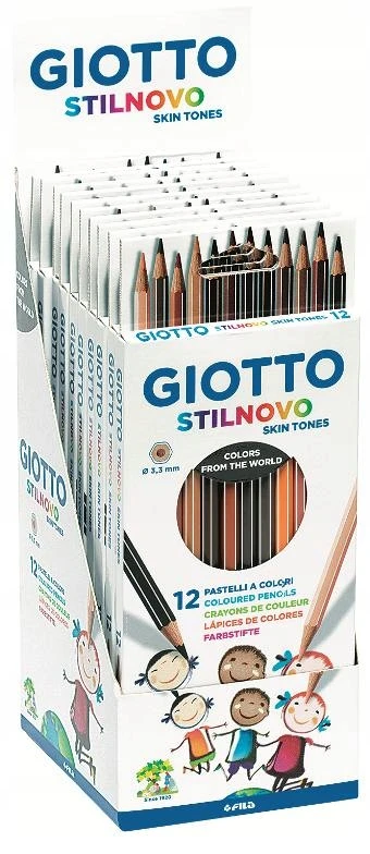 Giotto Stilnovo Skin Tones spalvoti pieštukai vaikams, 12 spalvų